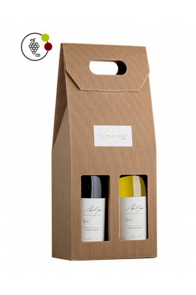 SIGNATURE CHEF Coffret Cadeau Michel Sarran 1 blanc 1 rouge